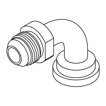 TOMPKINS Hydraulic Fitting-Flange12MJ-10FL C61 90 NO BRAZE NB6890-12-10